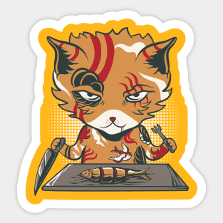 yakuza cat Sticker